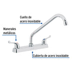MEZCLADORA 8' P/FREGADERO, CUELLO LARGO, MANERALES PALANCA 49287 P