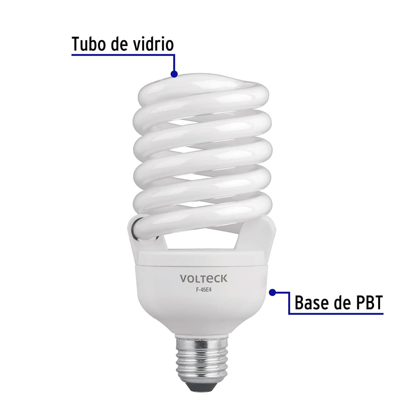 LÁMPARA ESPIRAL 45 W ALTA POTENCIA LUZ DE DÍA, CAJA 46828 *L