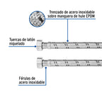 MANGUERA PARA BOILER, ACERO INOX, 3/4'' X 3/4'', 100 CM, FOSET *