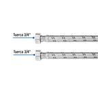 MANGUERA PARA BOILER, ACERO INOX, 3/4'' X 3/4'', 100 CM, FOSET *