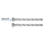 MANGUERA LAVABO/FREGADERO, ACERO INOX, 1/2' X 1/2', 100 CM 49526 *