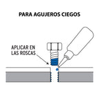 Fijador de roscas, removible, 10 ml, azul, TRUPER 103231 *