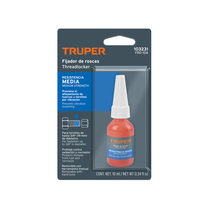 Fijador de roscas, removible, 10 ml, azul, TRUPER 103231 *