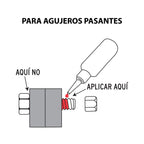 FIJADOR DE ROSCAS, PERMANENTE, 10 ML, ROJO, TRUPER 103230 *