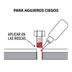 FIJADOR DE ROSCAS, PERMANENTE, 10 ML, ROJO, TRUPER 103230 *