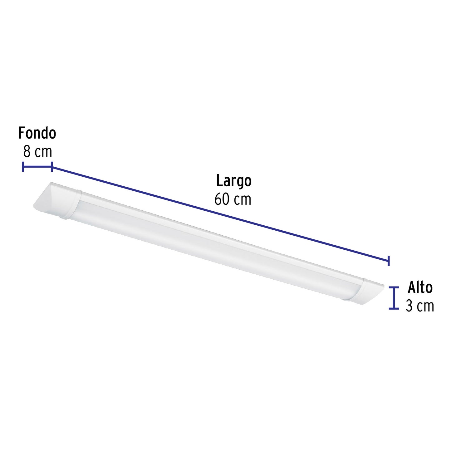 LUMINARIO LINEAL DELGADO DE LED 18 W PARA GABINETE 48390 *