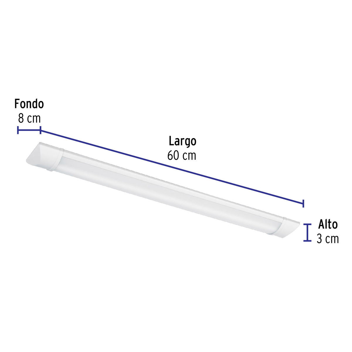 LUMINARIO LINEAL DELGADO DE LED 18 W PARA GABINETE 48390 *