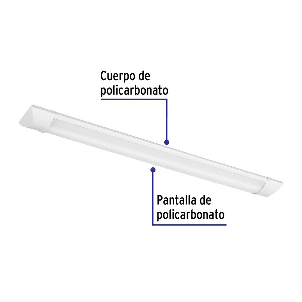 LUMINARIO LINEAL DELGADO DE LED 18 W PARA GABINETE 48390 *
