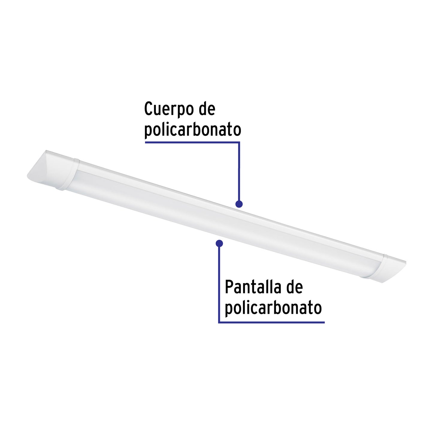LUMINARIO LINEAL DELGADO DE LED 18 W PARA GABINETE 48390 *