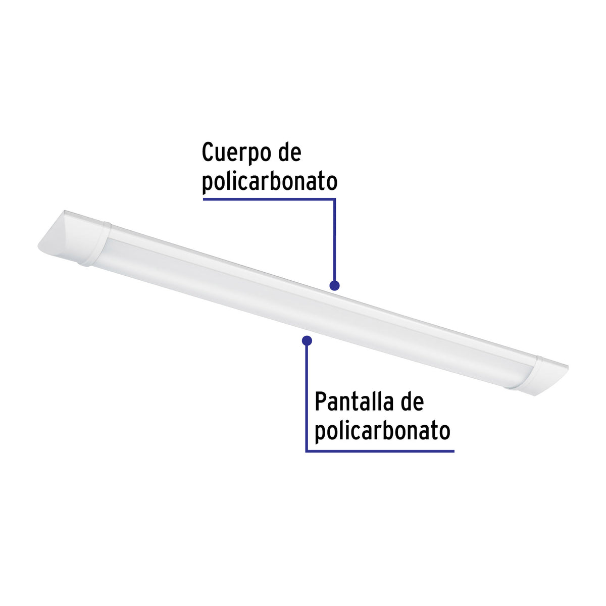 LUMINARIO LINEAL DELGADO DE LED 18 W PARA GABINETE 48390 *
