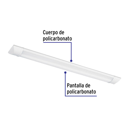 LUMINARIO LINEAL DELGADO DE LED 18 W PARA GABINETE 48390 *