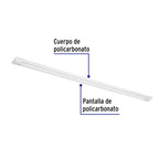 LUMINARIO LINEAL DELGADO DE LED 36 W PARA GABINETE 48391 *