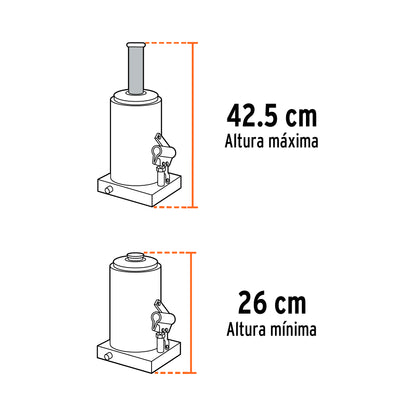 GATO HIDR·ULICO DE BOTELLA DE 32 TON, TRUPER 14819 *