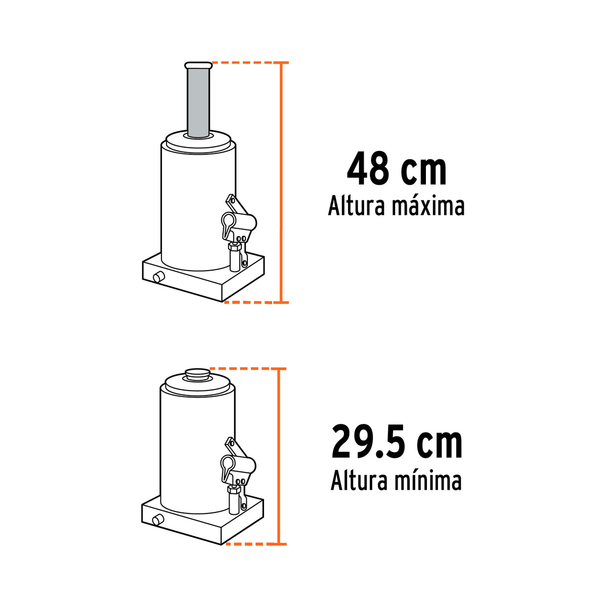 GATO HIDR·ULICO DE BOTELLA DE 50 TON, TRUPER 14821 *