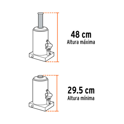 GATO HIDR·ULICO DE BOTELLA DE 50 TON, TRUPER 14821 *