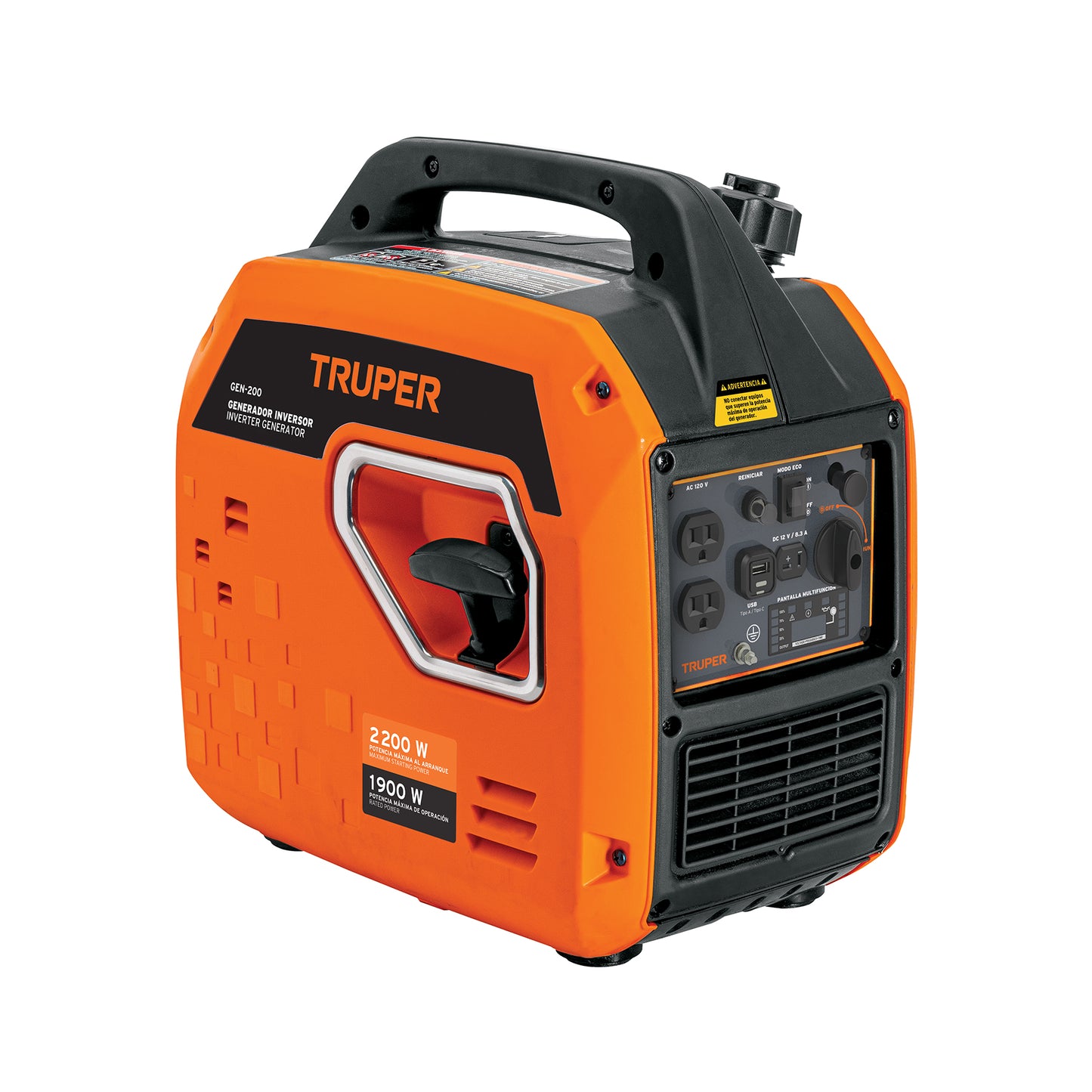 GENERADOR SILENCIOSO INVERTER 2200W, 80CC, ENCENDIDO MANUAL 103278 *