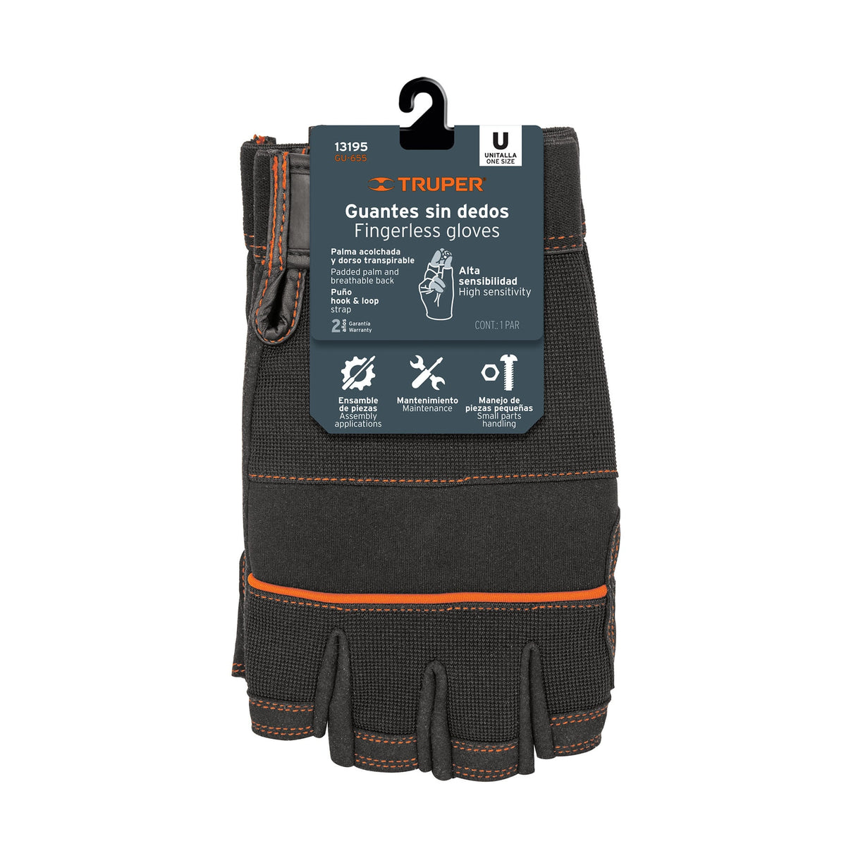GUANTES PARA MECÀNICO, CORTOS, TRUPER 13195 *