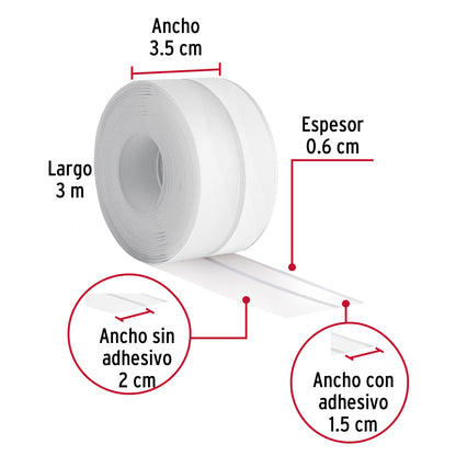 CINTA GUARDAPOLVO 3 M X 35 MM, TRANSP. 48466 P