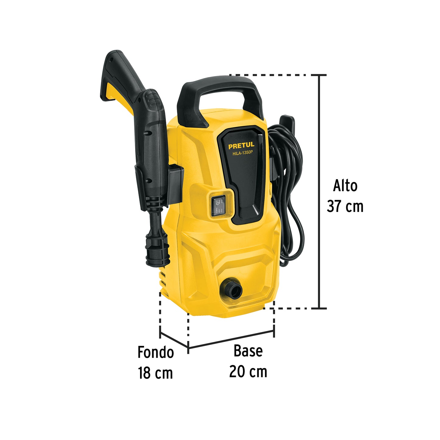 HIDROLAVADORA ELÈCTRICA 1350 PSI, PRETUL 29004 *