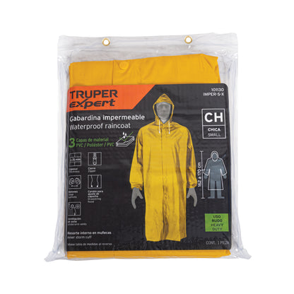 Gabardina impermeable triple capa, talla CH, TRUPER EXPERT 101130