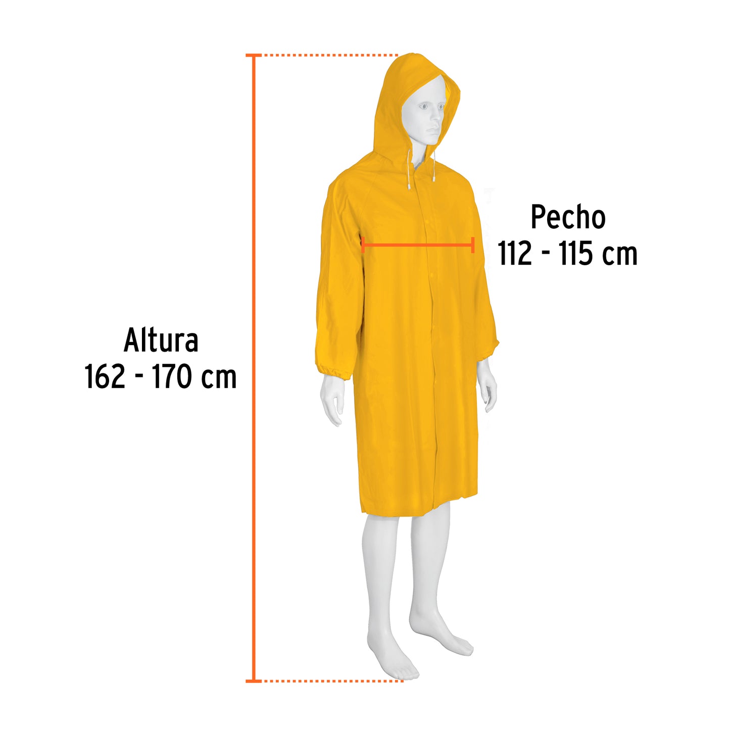 Gabardina impermeable triple capa, talla CH, TRUPER EXPERT 101130