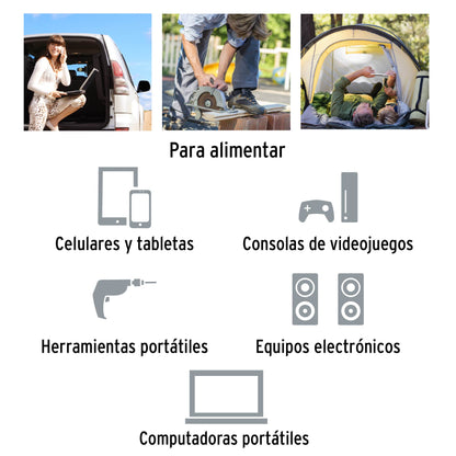 INVERSOR DE CORRIENTE DE 1500W CON PUERTOS USB TRUPER 10492 P