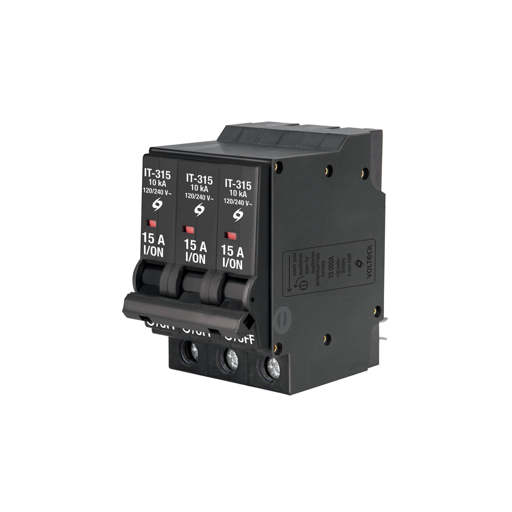 INTERRUPTOR DE 3 POLOS 15A, ENCHUFABLE, VOLTECK 47513 *
