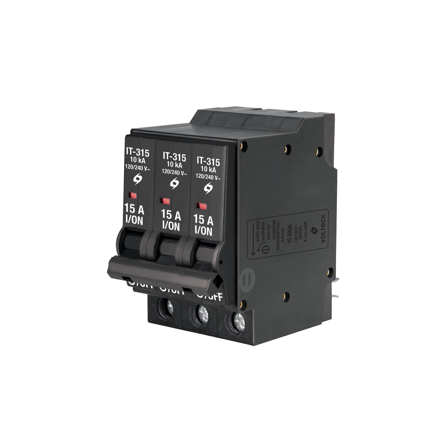 INTERRUPTOR DE 3 POLOS 15A, ENCHUFABLE, VOLTECK 47513 *