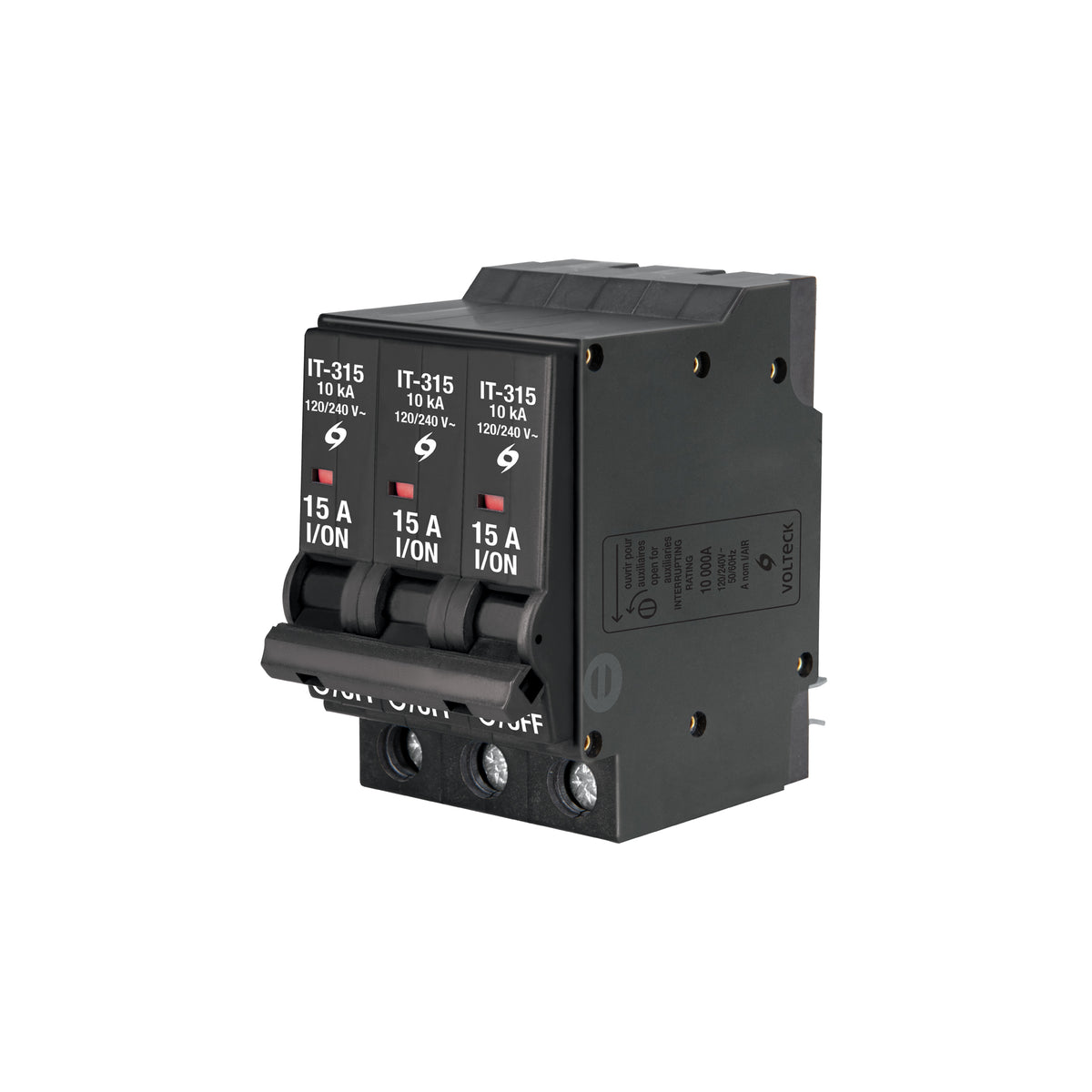 INTERRUPTOR DE 3 POLOS 15A, ENCHUFABLE, VOLTECK 47513 *