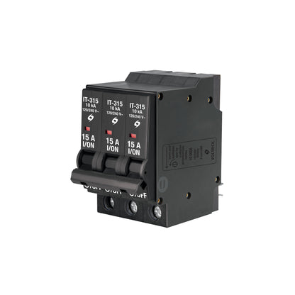 INTERRUPTOR DE 3 POLOS 15A, ENCHUFABLE, VOLTECK 47513 *