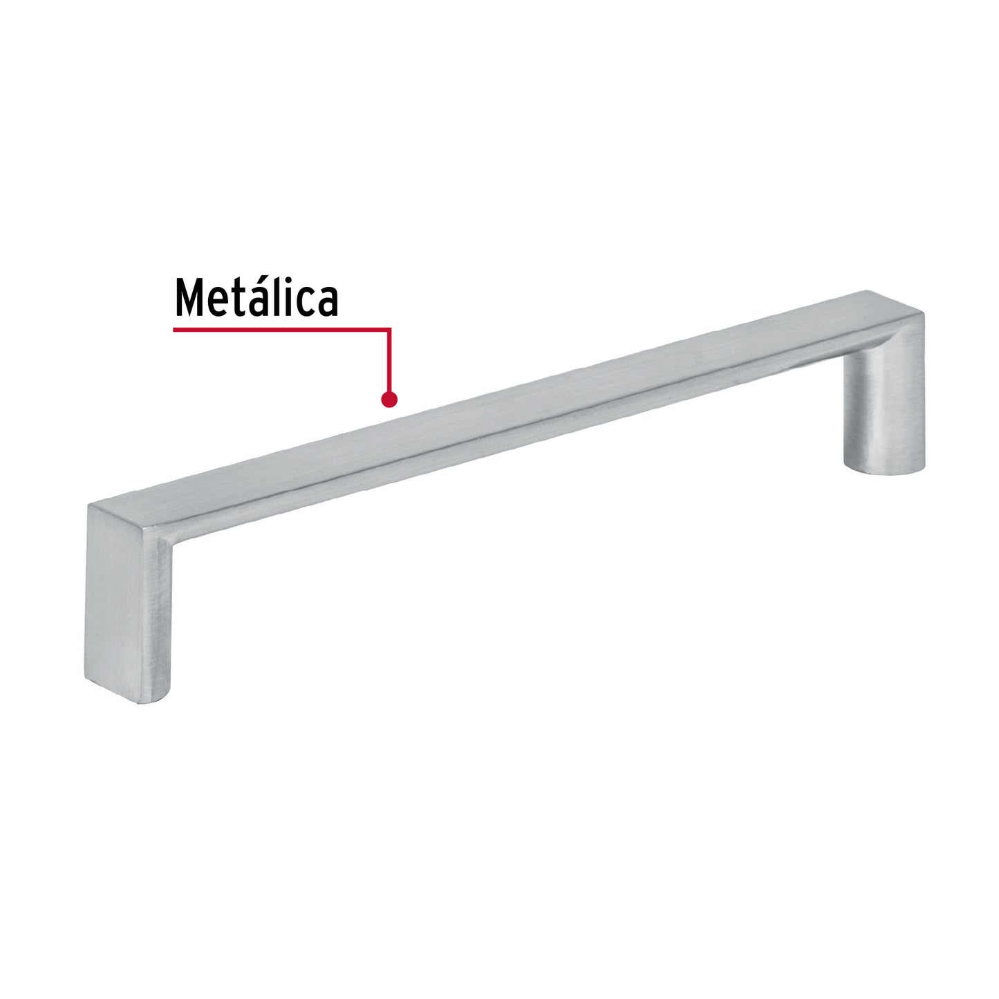 JALADERA METÁLICA DE 128MM ESTILO ''ANDAMIO'', NÍQUEL SATINADO 43902 P