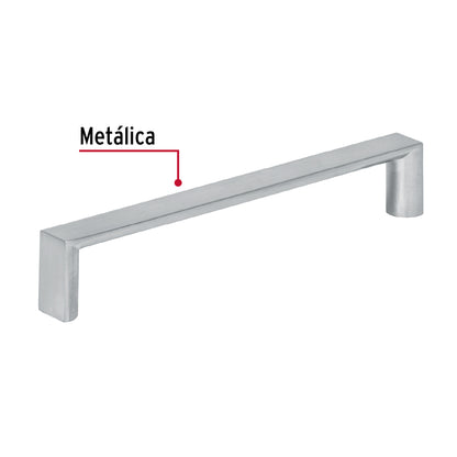 JALADERA METÁLICA DE 128MM ESTILO ''ANDAMIO'', NÍQUEL SATINADO 43902 P