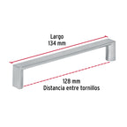 JALADERA METÁLICA DE 128MM ESTILO ''ANDAMIO'', NÍQUEL SATINADO 43902 P