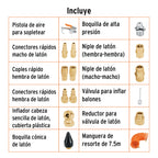 JUEGO DE 15 PIEZAS PARA COMPRESOR DE AIRE, TRUPER 19094 *