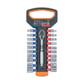 JUEGO DE DADOS MM Y STD CON MATRACA, CUADRO 1/4'', TRUPER 103108 *