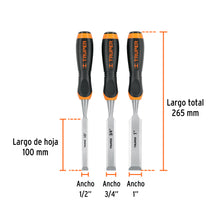 Cargar imagen en el visor de la galería, JUEGO DE 3 FORMONES MANGO COMFORT GRIP, TRUPER 17759 P

