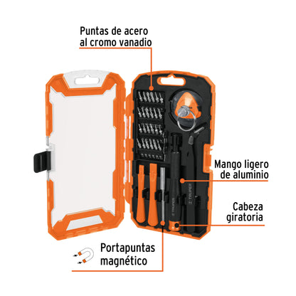 DESARMADORES PARA REPARACIÓN DE CELULARES 32 PIEZAS 17762 *