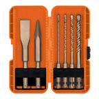 JUEGO DE 6 BROCAS Y CINCELES SDS PLUS 103033 P