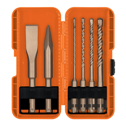 JUEGO DE 6 BROCAS Y CINCELES SDS PLUS 103033 P