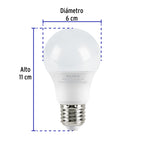 LÁMPARA LED TIPO BULBO A19 6W LUZ DE DIA, CAJA, VOLTECK 47544 N
