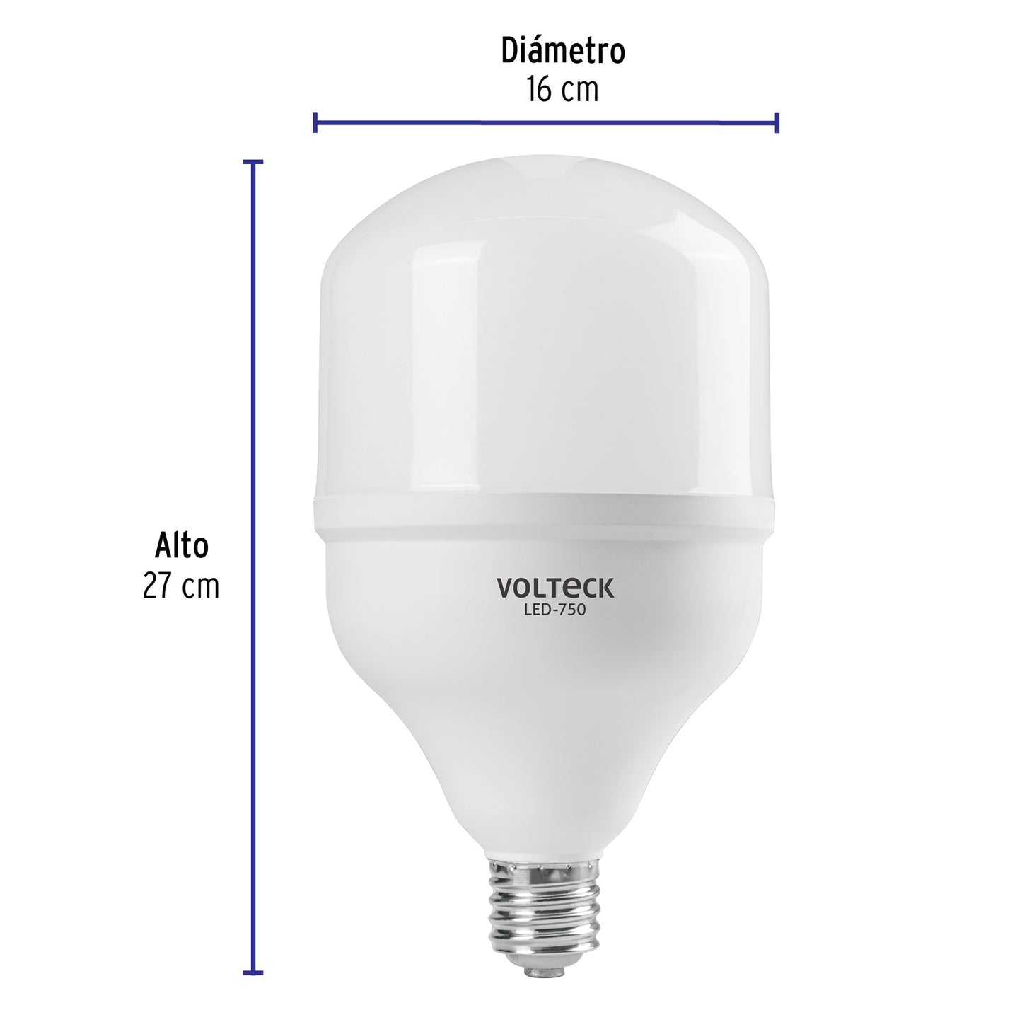 Foco LED alta potencia 70W (750W) 6500K blanca fría, E39