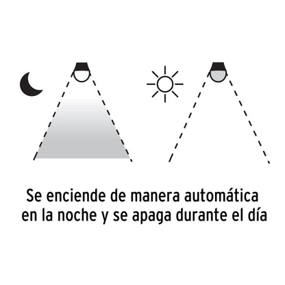 LÁMPARA LED TIPO BULBO A19 10 W CON SENSOR DE LUZ, VOLTECK 46990 *