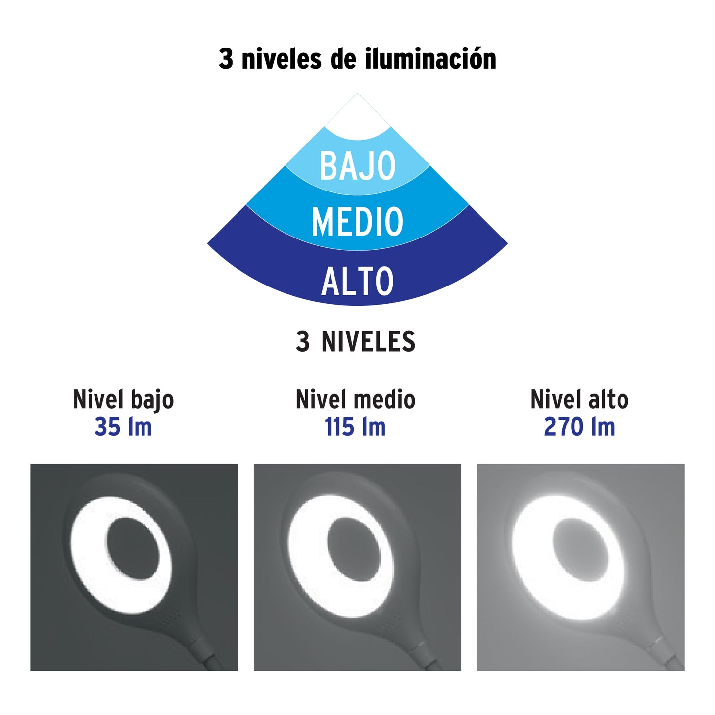 LÁMPARA ESCRITORIO LED 4W RECARG. C/CLIP 49201 P