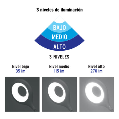 LÁMPARA ESCRITORIO LED 4W RECARG. C/CLIP 49201 P