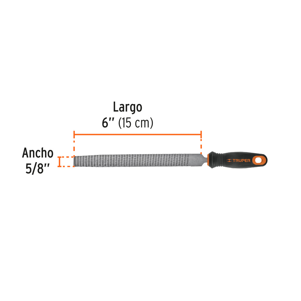 LIMA ESCOFINA 6" CON MANGO DOBLE INYECCIÓN 15319 P