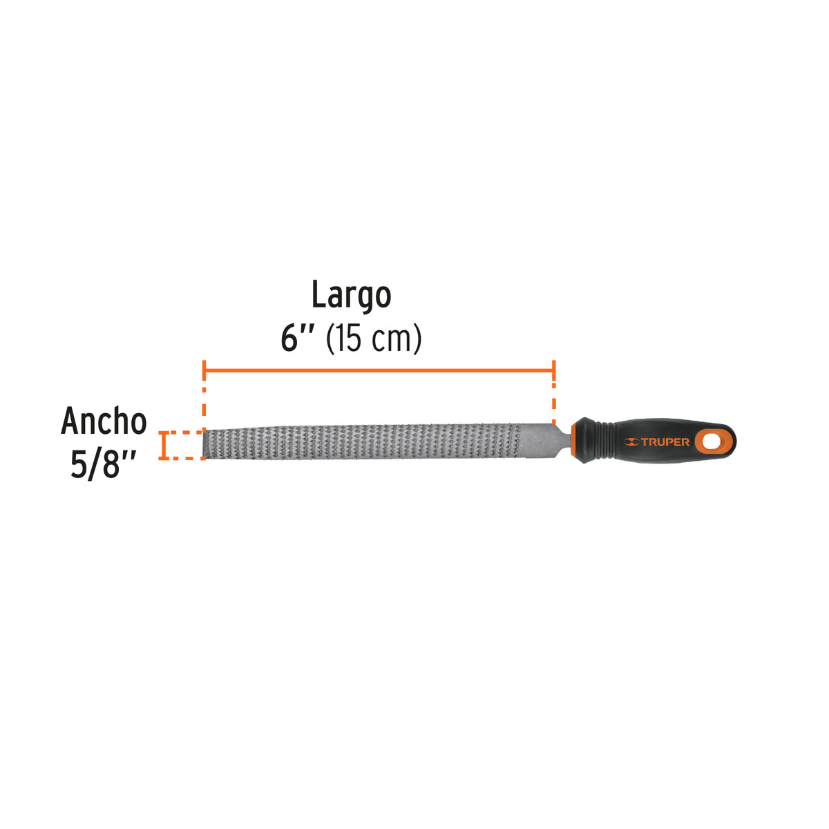 LIMA ESCOFINA 6" CON MANGO DOBLE INYECCIÓN 15319 P