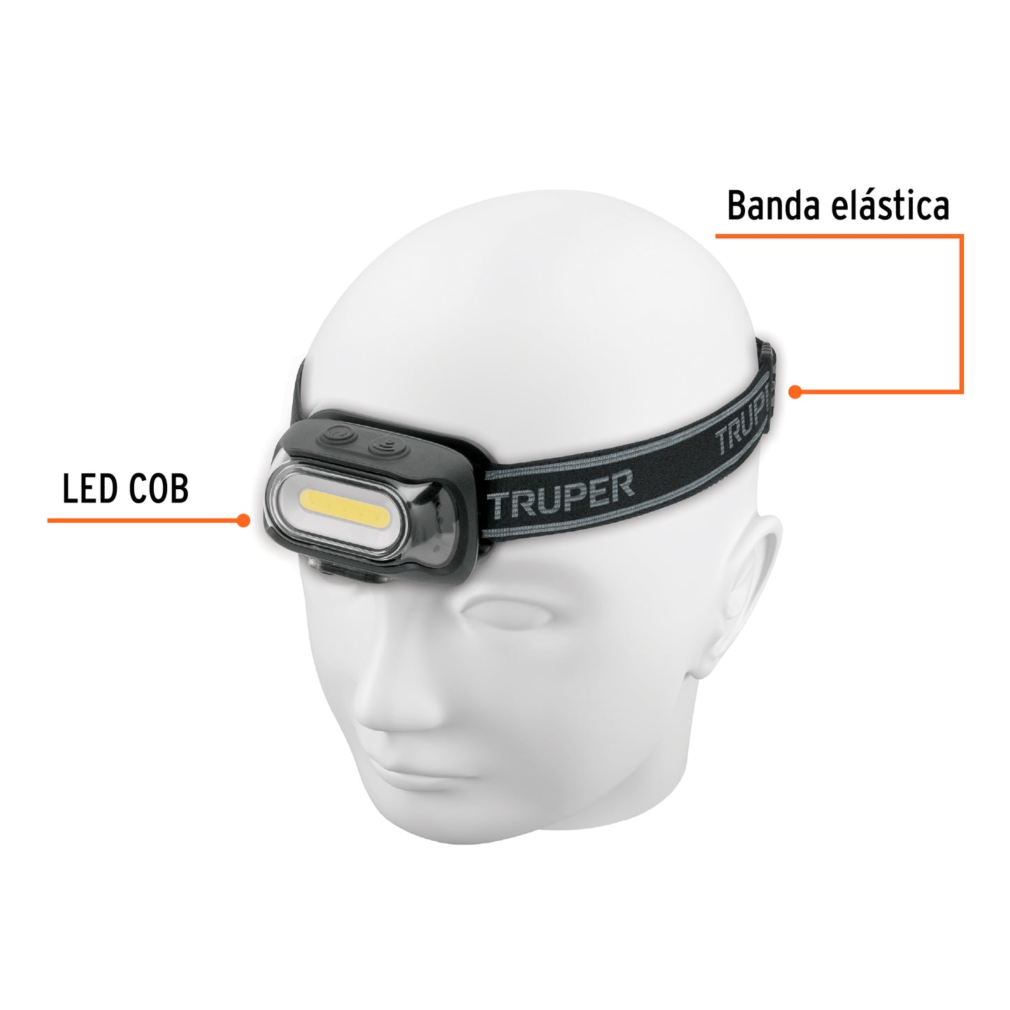 LINETRNA DE MINERO 460 LM RECARGABLE CON SENSOR, TRUPER 103086 *