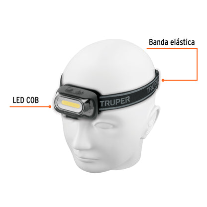 LINETRNA DE MINERO 460 LM RECARGABLE CON SENSOR, TRUPER 103086 *