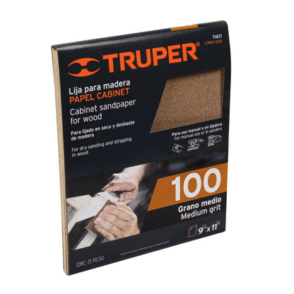 LIJA PARA MADERA, GRANO 100 11611 P