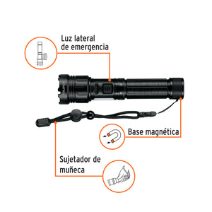 LINTERNA LED RECARG C/LUZ DE EMERG 410LM 103088 *